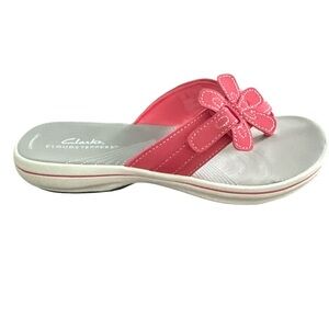 New Clarks Cloudsteppers Thong Sandals - Brinkley Flora Bright Floral Sz 6